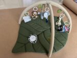 Customized Baby Play Gym Oversize Leaf Shaped Baby Play Mat w 6 Detachable Toys Tummy Time Baby Gift - Image 6