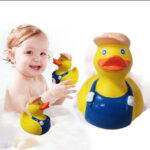 New Design Multicolor Water-resistant Floating Duck Bath Baby Shower Toys